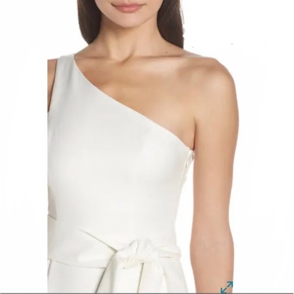 Finders Keepers Francis One-Shoulder Belted Midi Dress Sz 6 — NWT, Side Zip, Eve - Picture 4 of 13